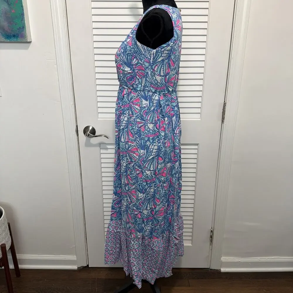 Lilly Pulitzer X Target Girls Maxi Dress -Blue/Pink - Size XL
